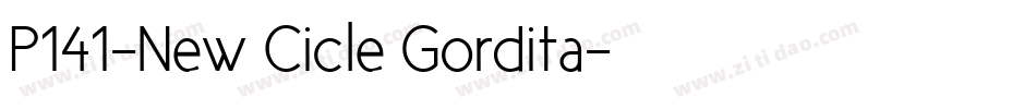 P141-New Cicle Gordita字体转换